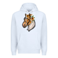 White floral horse Premium Hoodie - Jasminsmagicworld