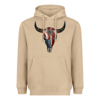 Mushroom American Bull Skull Gemstone Heavyweight Hoodie - Jasminsmagicworld