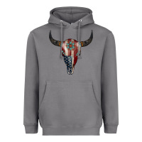 Storm American Bull Skull Gemstone Heavyweight Hoodie - Jasminsmagicworld