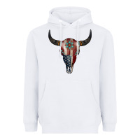 White American Bull Skull Gemstone Heavyweight Hoodie - Jasminsmagicworld