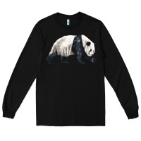 Black walking panda Long Sleeve Tee - LillyAllenDesigns