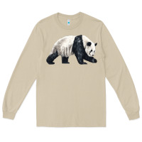 Mushroom walking panda Long Sleeve Tee - LillyAllenDesigns