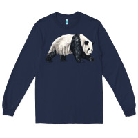 Navy walking panda Long Sleeve Tee - LillyAllenDesigns