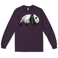 Plum walking panda Long Sleeve Tee - LillyAllenDesigns