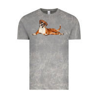 Cloud Rock Boxer Dog Illustrations Vintage Tee - LillyAllenDesigns