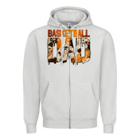 Dove Grey no background basketball dad Zipper Hoodie - Jasminsmagicworld