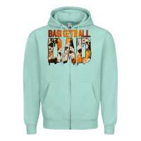 Seafoam no background basketball dad Zipper Hoodie - Jasminsmagicworld