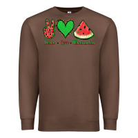 Chestnut Peace Love Watermelon Premium Sweatshirt - Jasminsmagicworld