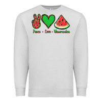 Dove Grey Peace Love Watermelon Premium Sweatshirt - Jasminsmagicworld