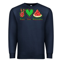 Navy Peace Love Watermelon Premium Sweatshirt - Jasminsmagicworld