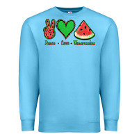 Ocean Blue Peace Love Watermelon Premium Sweatshirt - Jasminsmagicworld