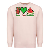 Pale Pink Peace Love Watermelon Premium Sweatshirt - Jasminsmagicworld