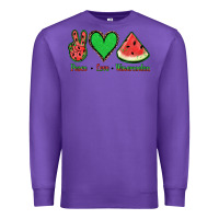 Purple Peace Love Watermelon Premium Sweatshirt - Jasminsmagicworld