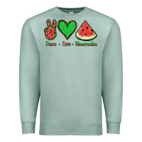 Seafoam Peace Love Watermelon Premium Sweatshirt - Jasminsmagicworld