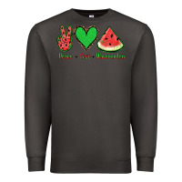 Smoke Peace Love Watermelon Premium Sweatshirt - Jasminsmagicworld