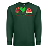 Sports Green Peace Love Watermelon Premium Sweatshirt - Jasminsmagicworld