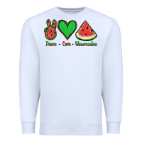 White Peace Love Watermelon Premium Sweatshirt - Jasminsmagicworld