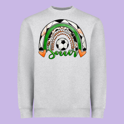 Soccer Rainbow Heavyweight Sweatshirt Designed By Ranaportraitstore