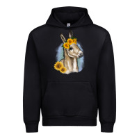 Black Sunflower Baby Donkey Urban Hoodie - RanaPortraitStore