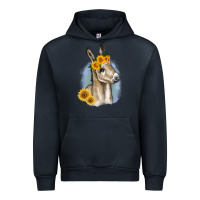 Navy Sunflower Baby Donkey Urban Hoodie - RanaPortraitStore