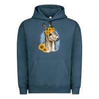 Pigment Midnight Navy Sunflower Baby Donkey Urban Hoodie - RanaPortraitStore