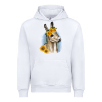 White Sunflower Baby Donkey Urban Hoodie - RanaPortraitStore