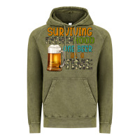 Vintage Olive surviving fatherhood one beer at a  time Vintage Hoodie - Artiststas