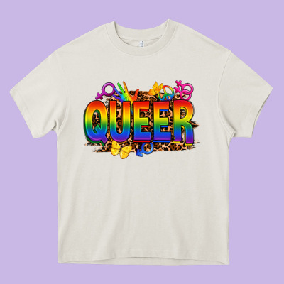 Queer Heavy Core Tee Designed By Fadigitalartstudio