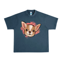 Midnight Navy chihuahua pink glitter Urban Heavy Tee - Jasminsmagicworld
