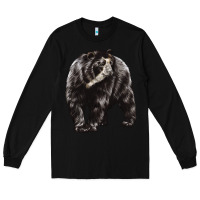 Black Spectacled Bear Long Sleeve Tee - LillyAllenDesigns