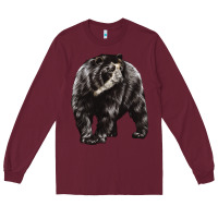 Burgundy Spectacled Bear Long Sleeve Tee - LillyAllenDesigns