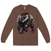 Chestnut Spectacled Bear Long Sleeve Tee - LillyAllenDesigns