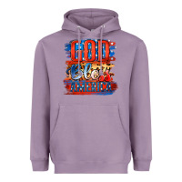 Lavender God Bless America Heavyweight Hoodie - Jasminsmagicworld