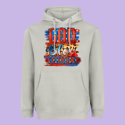 God Bless America Heavyweight Hoodie Designed By Jasminsmagicworld