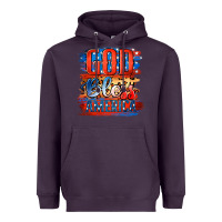Plum God Bless America Heavyweight Hoodie - Jasminsmagicworld