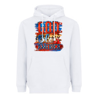 White God Bless America Heavyweight Hoodie - Jasminsmagicworld