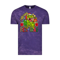Cloud Purple Merry Rexmas Vintage Tee - CowhideDigitalArt