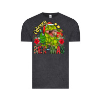 Vintage Black Merry Rexmas Vintage Tee - CowhideDigitalArt