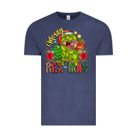 Vintage Denim Merry Rexmas Vintage Tee - CowhideDigitalArt