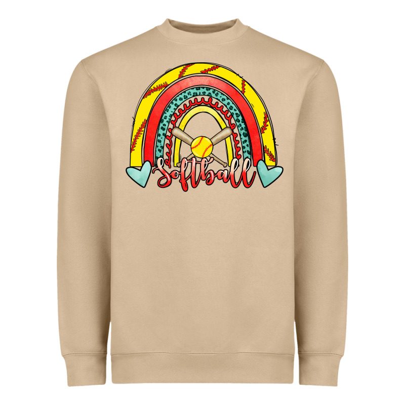 Softball Rainbow Heavyweight Sweatshirt by RanaPortraitStore | Teevron