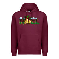 Burgundy noel Christmas bells Premium Hoodie - BarkalooDesign