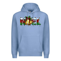 Colony Blue noel Christmas bells Premium Hoodie - BarkalooDesign