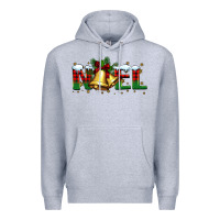 Heather Grey noel Christmas bells Premium Hoodie - BarkalooDesign