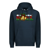 Navy noel Christmas bells Premium Hoodie - BarkalooDesign