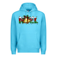 Ocean Blue noel Christmas bells Premium Hoodie - BarkalooDesign