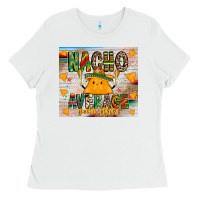 White Nacho Average God mother Ladies Tee - CowhideDigitalArt