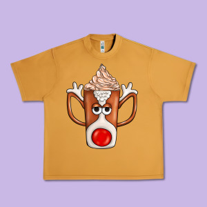 Coffee  Animal Urban Heavy Tee Designed By Cowhidedigitalart
