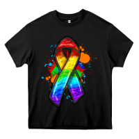 Black Pride ribbon Heavy Core Tee - FaDigitalArtStudio