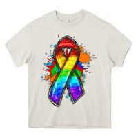 Cream Pride ribbon Heavy Core Tee - FaDigitalArtStudio