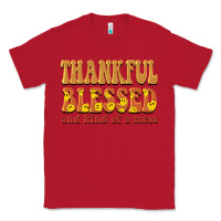 Red thankful blessed and kind of a mess Classic Tee - BarkalooDesign